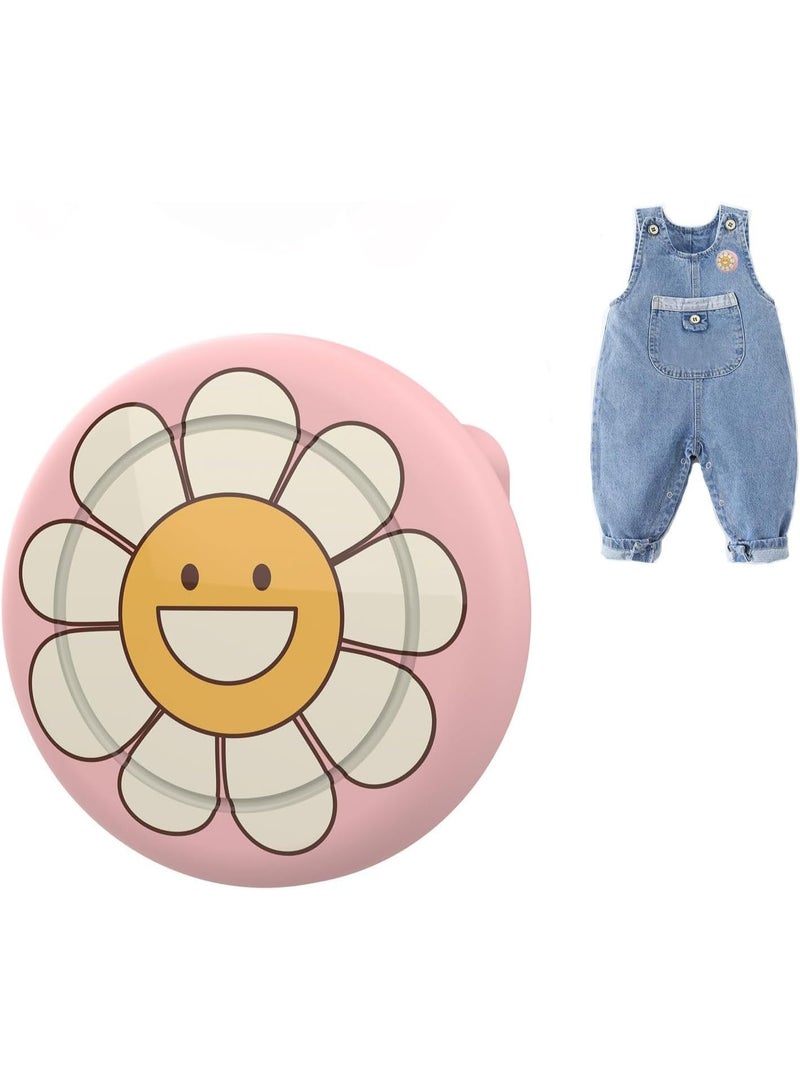 Ecosystem Case Hidden for Airtag, Holder Protective Cover for Apple AirTag, Wearable GPS Tracker Cases for Child, Elderly, Pets Collar, Clothes, Backpacks (sunflower pink) - Image 1